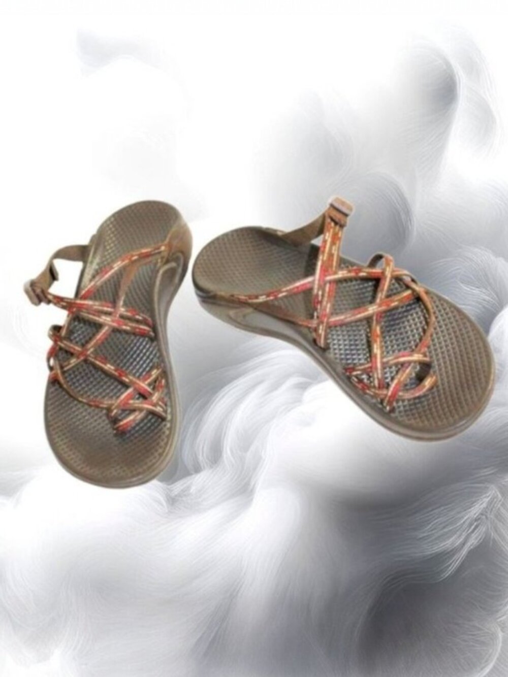 Chaco Z Cloud X2 Ecotread Women's Brown Orange Hiking Sandal, Size 6